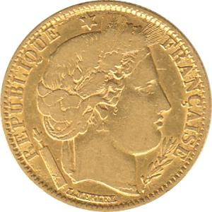 10 Franc Frankreich Ceres 1848-1852