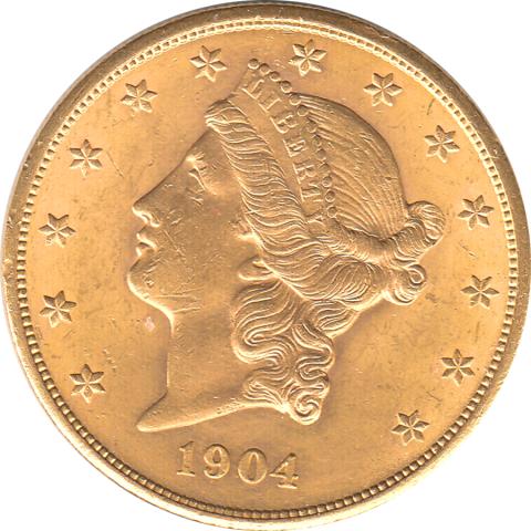 20 Dollar American Liberty Head 1904