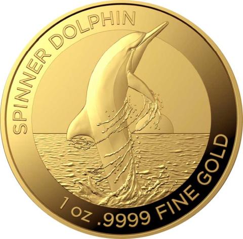 Australien Spinner Dolphin RAM 1 Unze Gold 2020