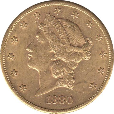 20 Dollar American Liberty Head 1880