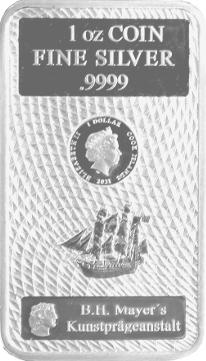 Silberbarren 31,1 Gramm Cook Island