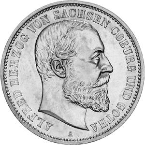 Jaeger 146 Sachsen Coburg Gotha 5 Mark Alfred 1895