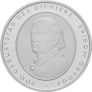 10 Euro Silber Gedenkmünze ST 2004 Eduard Mörike