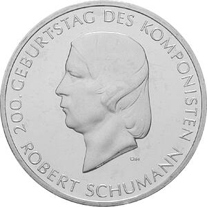 10 Euro Silber Gedenkmünze ST 2010 Robert Schumann