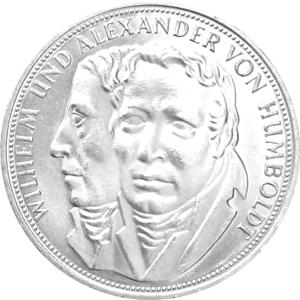 5 DM Silber Gedenkmünze Alexander von Humboldt 1967
