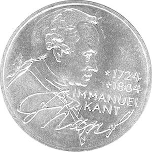 5 DM Silber Gedenkmünze Immanuel Kant 1974