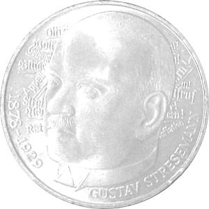 5 DM Silber Gedenkmünze Gustav Stresemann 1978