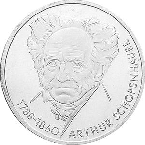 10 DM Silber Gedenkmünze Arthur Schopenhauer 1988