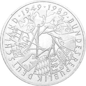 10 DM Silber Gedenkmünze 40 Jahre Bundesrepublik 1989