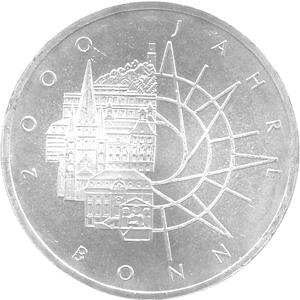 10 DM Silber Gedenkmünze 2000 Jahre Bonn 1989