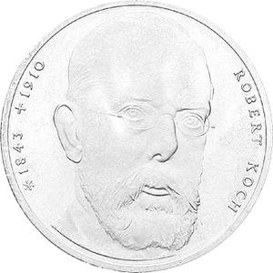 10 DM Silber Gedenkmünze Robert Koch 1994