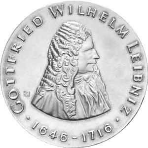 DDR 1966 20 Mark Silber Gedenkmünze Gottfried Wilhelm Leibniz