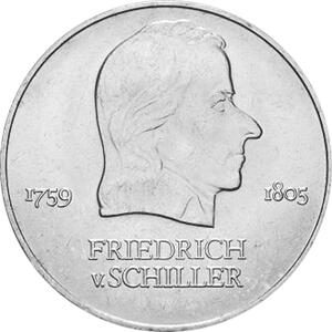 DDR 1972 20 Mark Gedenkmünze Friedrich Schiller
