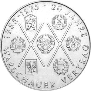 DDR 1975 10 Mark Gedenkmünze Warschauer Pakt