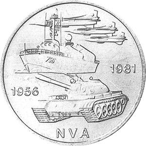 DDR 1981 10 Mark Gedenkmünze 25 Jahre NVA Volksarmee