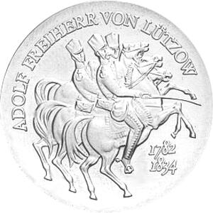DDR 1984 5 Mark Gedenkmünze Freiherr von Lützow