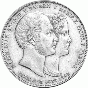 Altdeutschland Bayern Ludwig Geschichtsdoppeltaler 1842