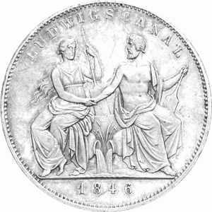 Altdeutschland Bayern Ludwig Geschichtsdoppeltaler 1846