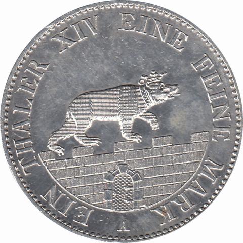 Anhalt Bernburg Alexander Carl Ausbeutetaler 1855