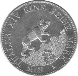 Altdeutschland Anhalt Bernburg Alexander Carl Ausbeutetaler 1861-1862
