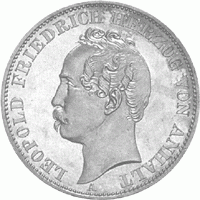 Altdeutschland Anhalt Dessau Leopold Friedrich Taler 1863