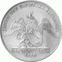 Altdeutschland Baden Kronentaler Ausbeutetaler 1836