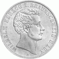Altdeutschland Braunschweig Herzog Wilhelm Vereinstaler 1858