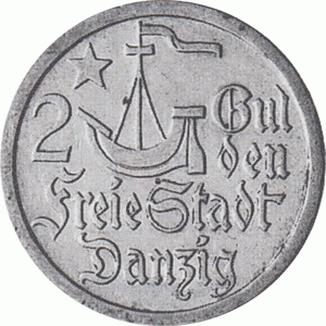 Freie Stadt Danzig 2 Gulden Doppelgulden 1923
