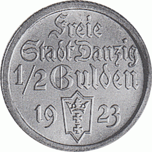 Freie Stadt Danzig 1/2 Halber Gulden 1923 und 1927