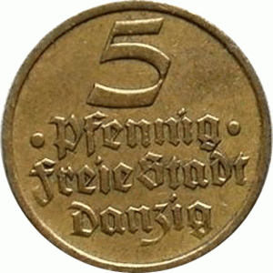 Freie Stadt Danzig 5 Pfennig 1932