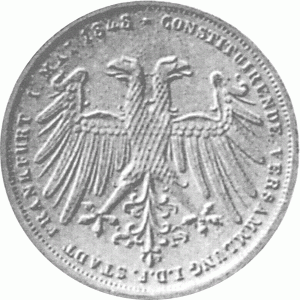 Altdeutschland Freie Stadt Frankfurt Silber Doppelgulden 1848