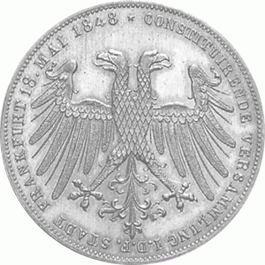 Altdeutschland Freie Stadt Frankfurt Silber Doppelgulden 1848