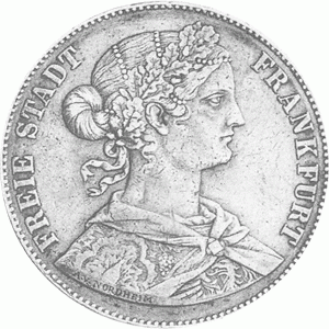 Altdeutschland Freie Stadt Frankfurt Silber Vereinstaler 1864