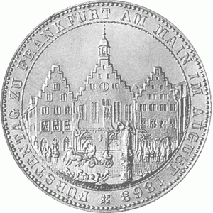 Altdeutschland Freie Stadt Frankfurt Silber Taler 1863