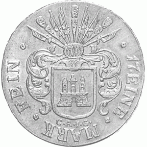 Altdeutschland Hamburg Silber 32 Schilling 1809