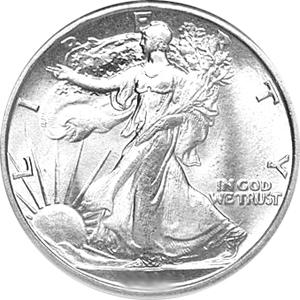 Halve Dollar 1916-1947 Walking Liberty 1/2 Silber Dollar