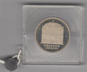 DDR 1985 5 Mark Gedenkmünze Dresdner Zwinger PP verplombt