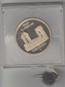 DDR 1985 5 Mark Gedenkmünze Dresdner Freuenkirche PP verplombt