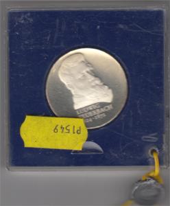 DDR 1979 10 Mark Silber Gedenkmünze Ludwig Feuerbach PP verplombt