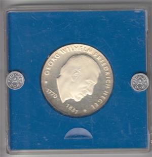 DDR 1981 10 Mark Silber Gedenkmünze Georg Hegel PP verplombt