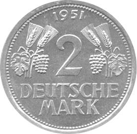 2 DM Ähren Bundesrepublik 1951