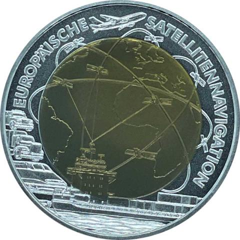 25 Euro Niob Silber Österreich 2006 Satellitennavigation