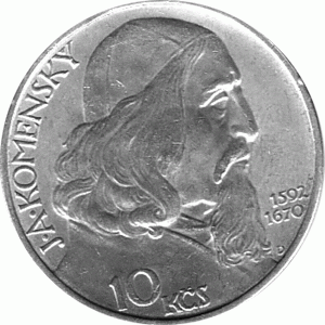 10 Korun, Tschechoslowakei, 1957,  J. A. Komensky