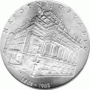 100 Korun, Tschechoslowakei, 1983, Nationaltheater Prag