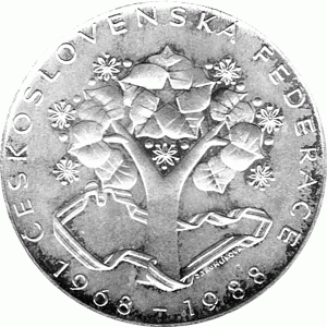 500 Korun, Tschechoslowakei, 1988, 20 J. Nationale Gemeinschaft