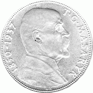 20 Korun, Tschechoslowakei, 1937,  Masaryk