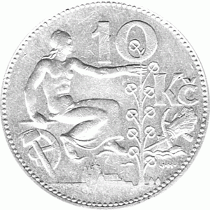10 Korun, Tschechoslowakei, 1932