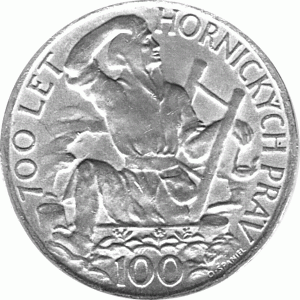 100 Korun, Tschechoslowakei, 1949, Bergmann