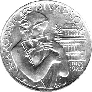 500 Korun, Tschechoslowakei,1983,  Muse mit Lyra