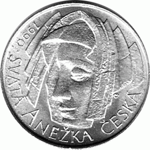 50 Korun, Tschechoslowakei, 1990,  St.Agnes